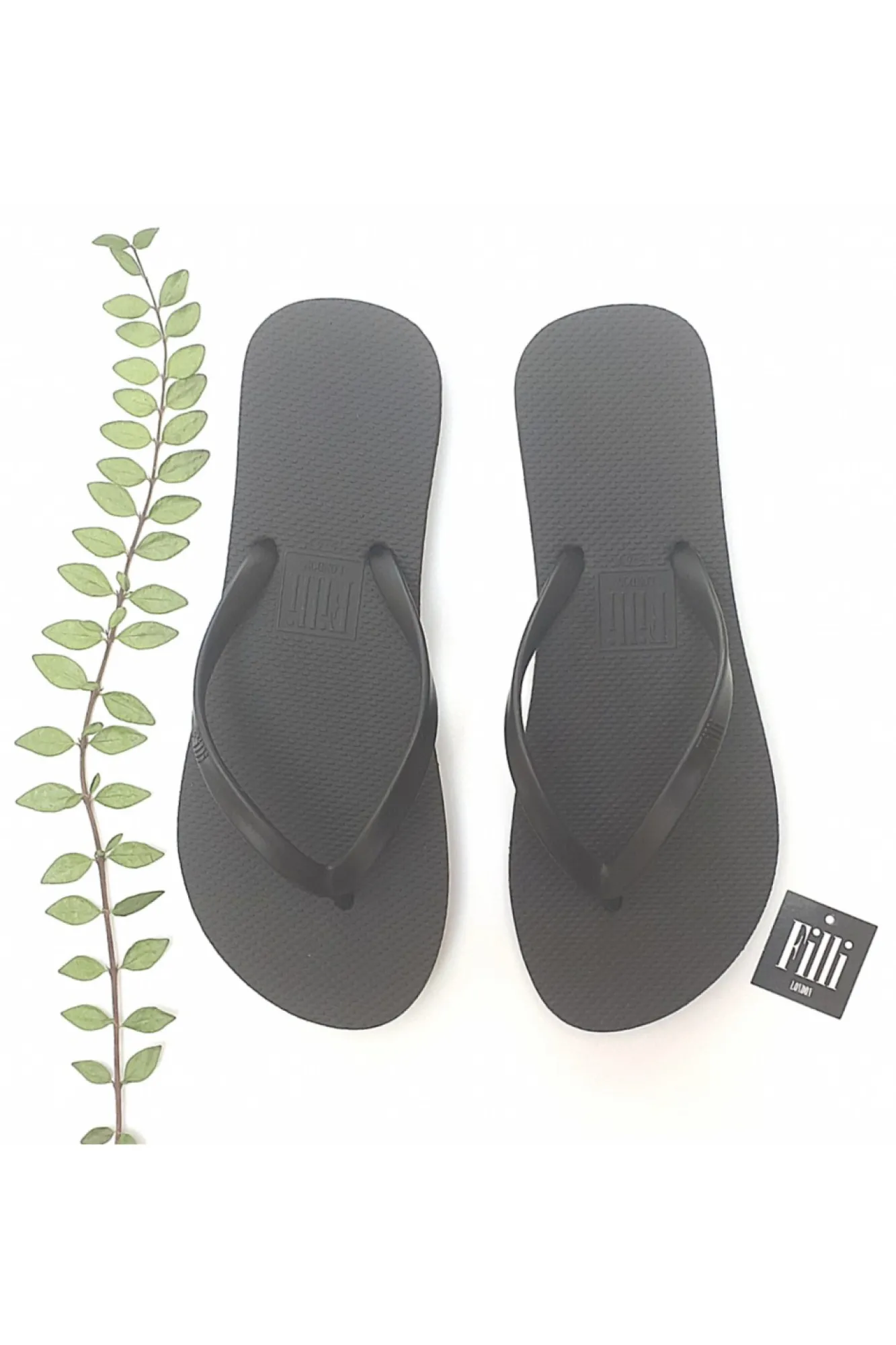 Flats^Filli London Naked Flip Flops In Black