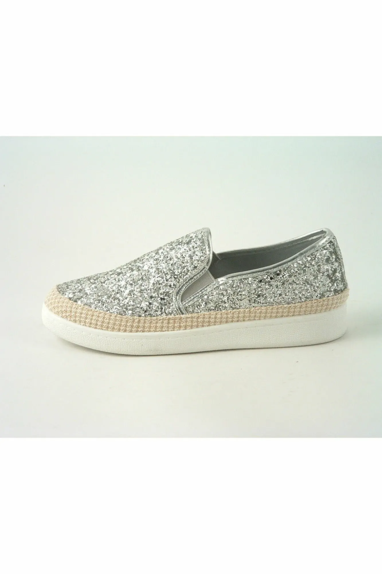 Flats^Glitz Shoes Divine Narla Glitter Espadrille Casual Pumps
