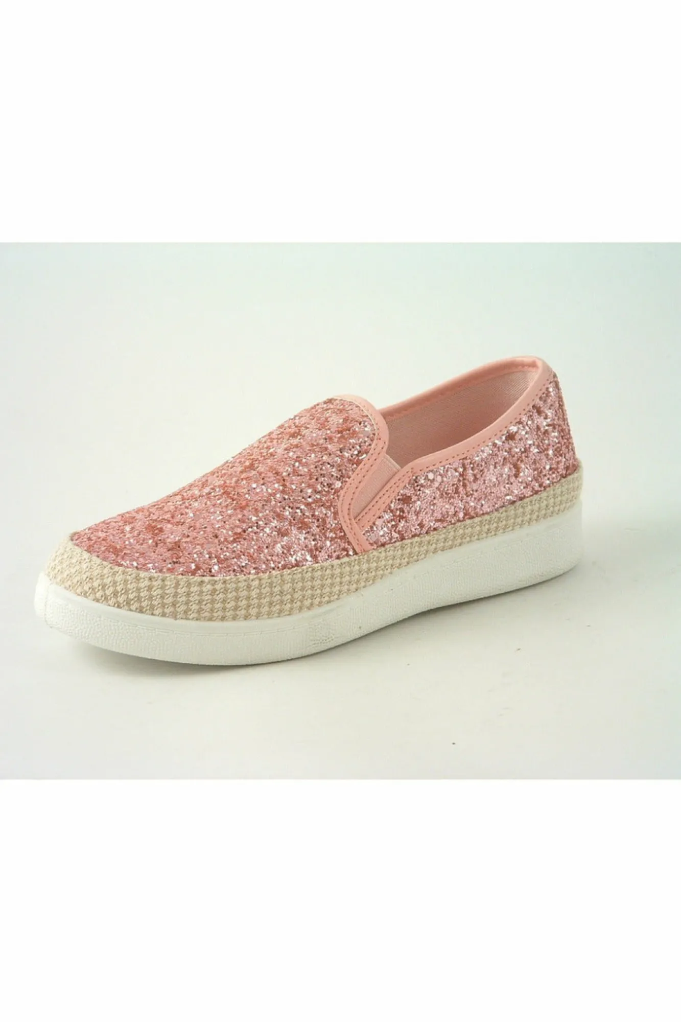 Flats^Glitz Shoes Divine Narla Glitter Espadrille Casual Pumps