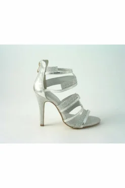 Sandals^Glitz Shoes Ginny Divine Diamante Caged Strap Sandals