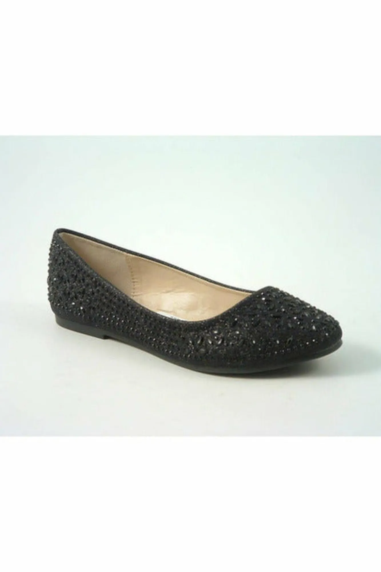 Flats^Glitz Shoes Ricci Divine Diamante Flat Ballerina Shoes