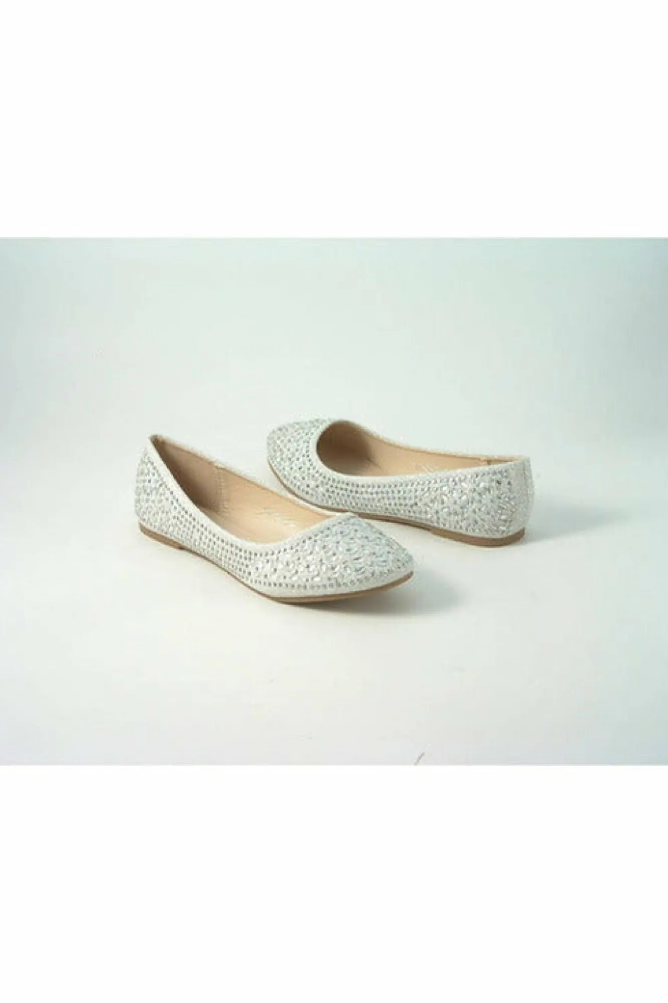 Flats^Glitz Shoes Ricci Divine Diamante Flat Ballerina Shoes