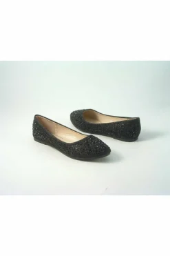 Flats^Glitz Shoes Ricci Divine Diamante Flat Ballerina Shoes