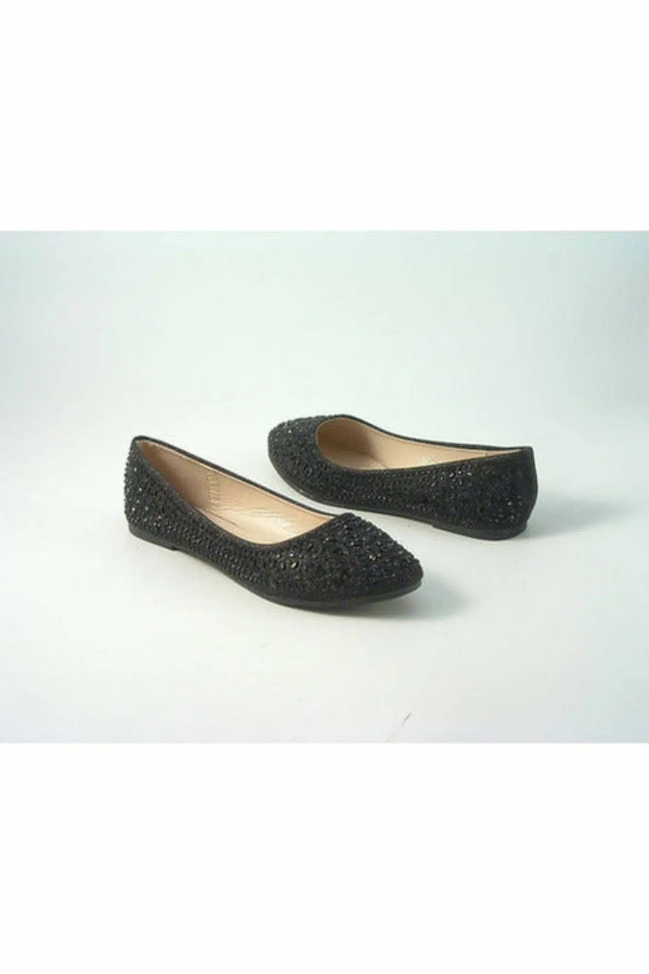 Flats^Glitz Shoes Ricci Divine Diamante Flat Ballerina Shoes