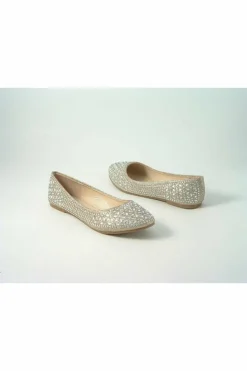 Flats^Glitz Shoes Ricci Divine Diamante Flat Ballerina Shoes