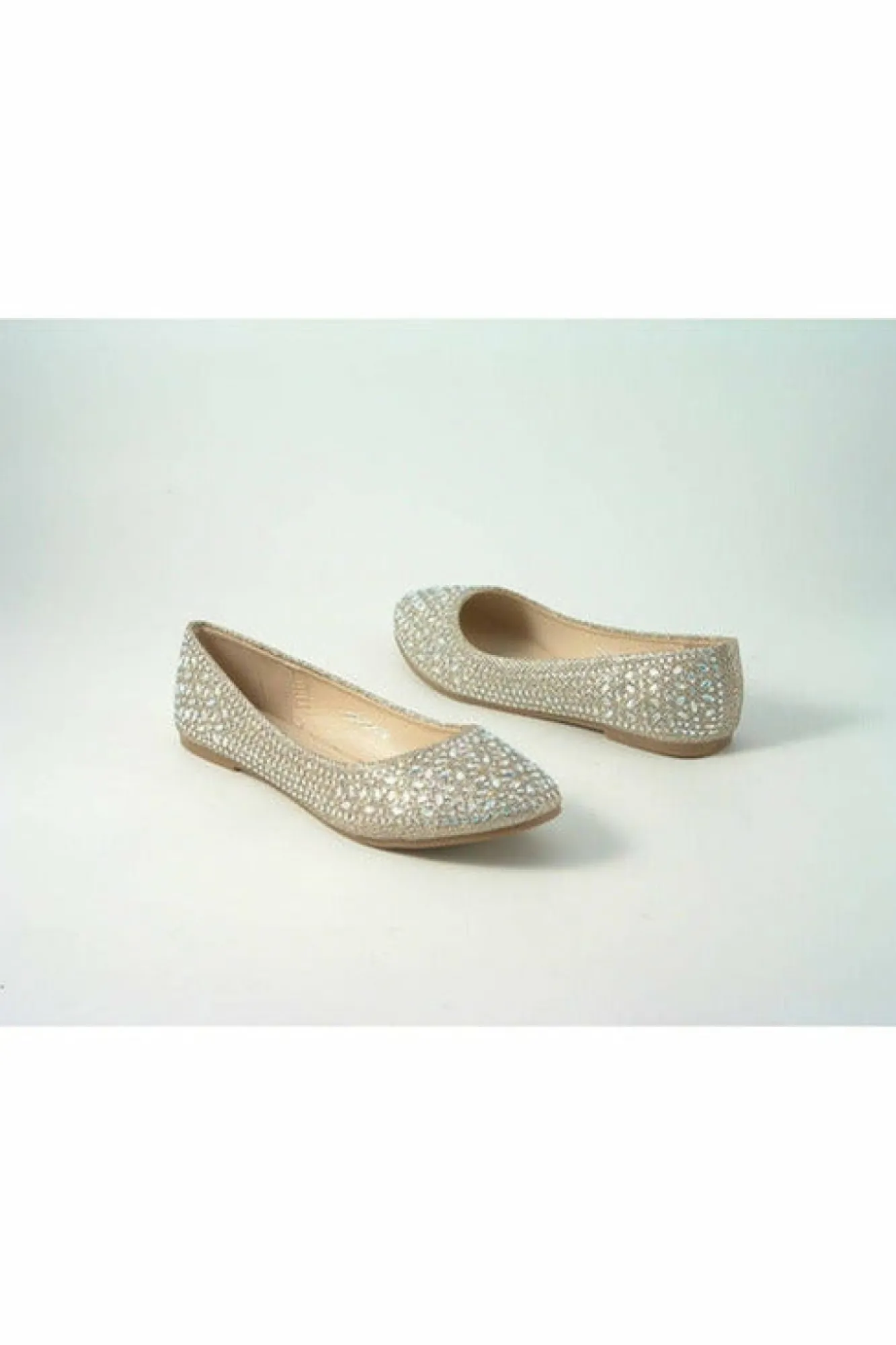 Flats^Glitz Shoes Ricci Divine Diamante Flat Ballerina Shoes