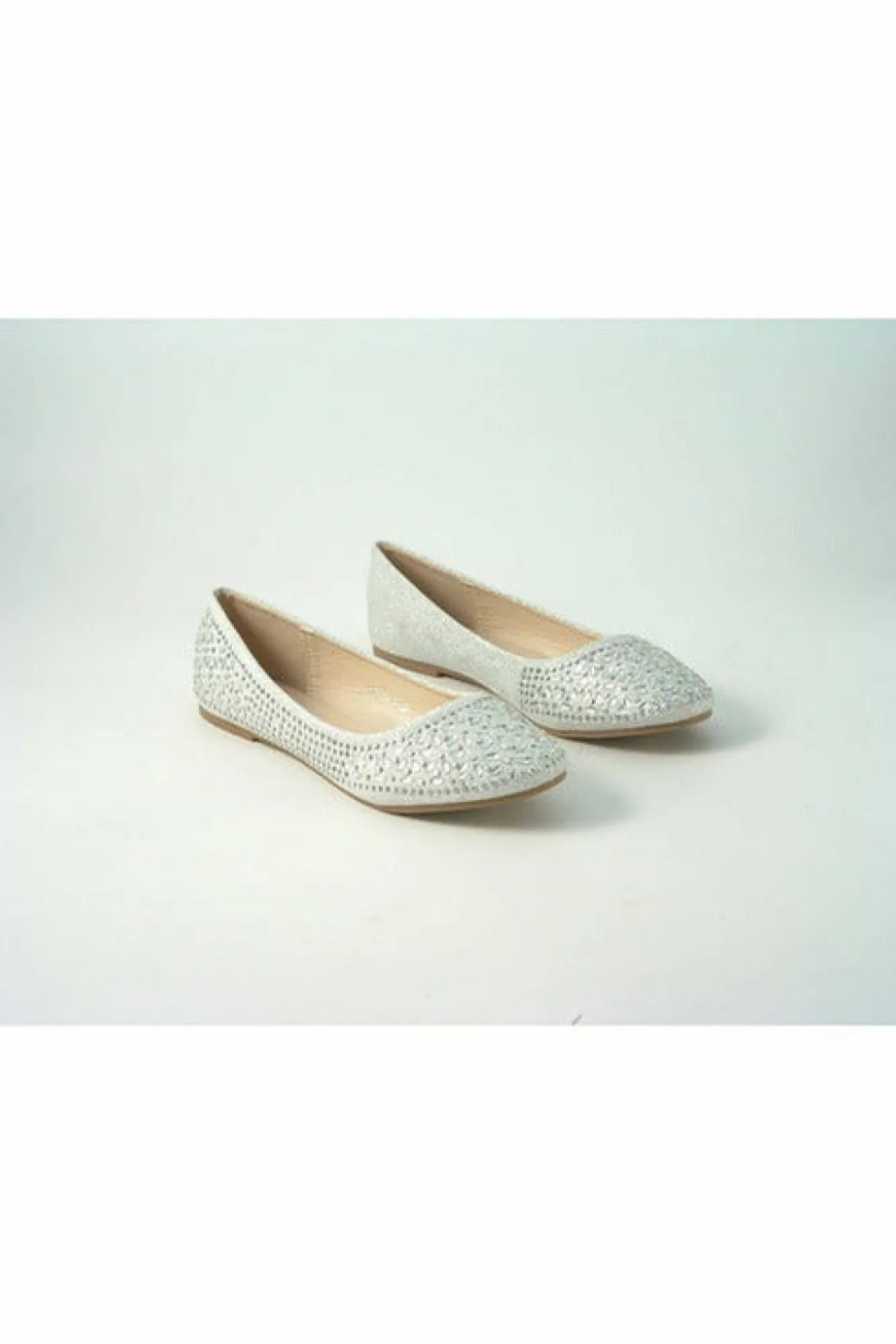 Flats^Glitz Shoes Ricci Divine Diamante Flat Ballerina Shoes