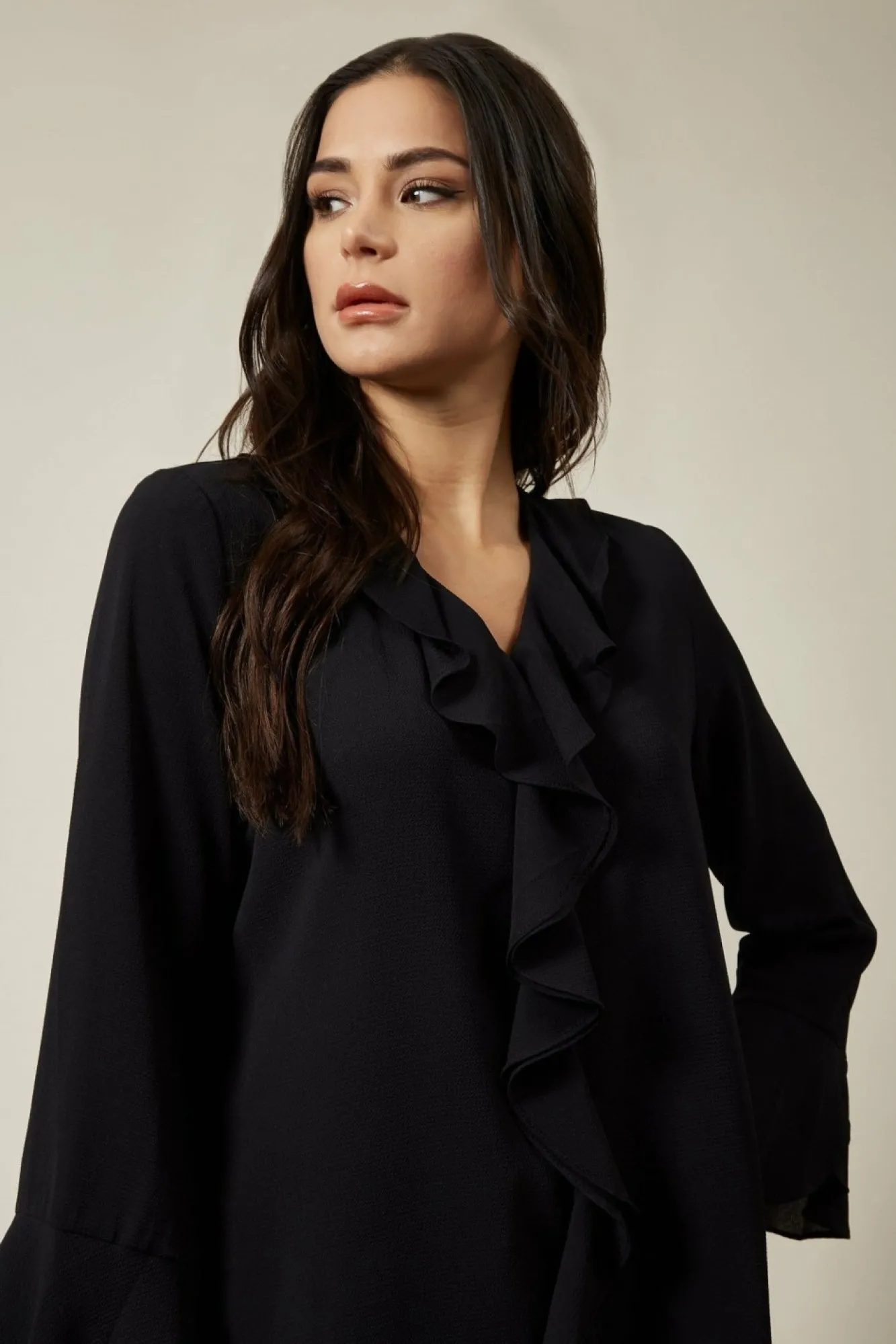 Blouses^Hoxton Gal Oversized Top With Frilled Front