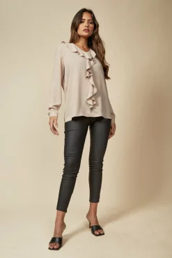 Blouses^Hoxton Gal Oversized Top With Frilled Front