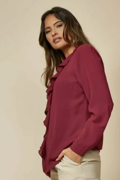 Blouses^Hoxton Gal Oversized Top With Frilled Front
