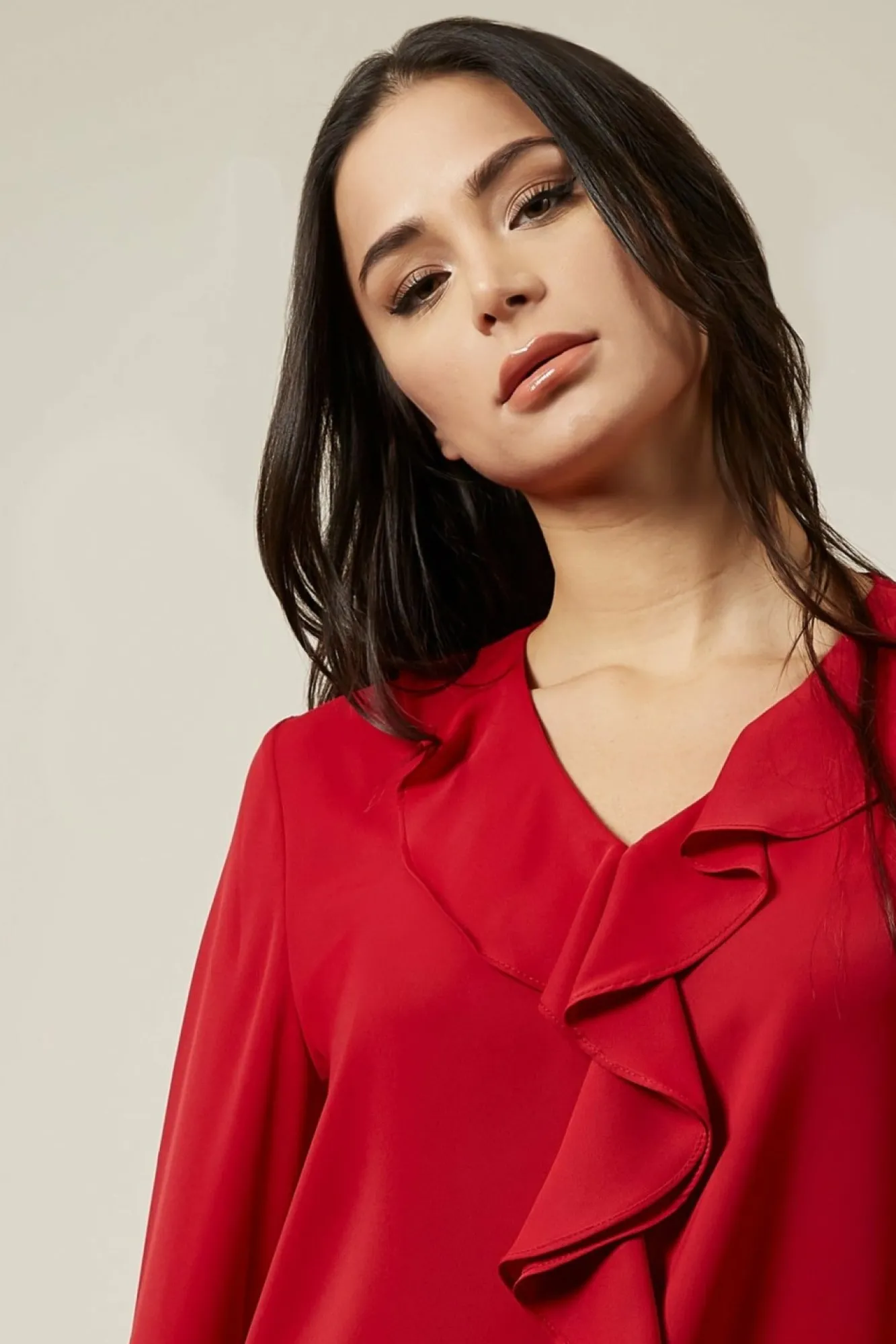 Blouses^Hoxton Gal Oversized Top With Frilled Front