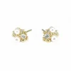 Jewellery^Last True Angel Crystal & Pearl Cluster Earring In Gold