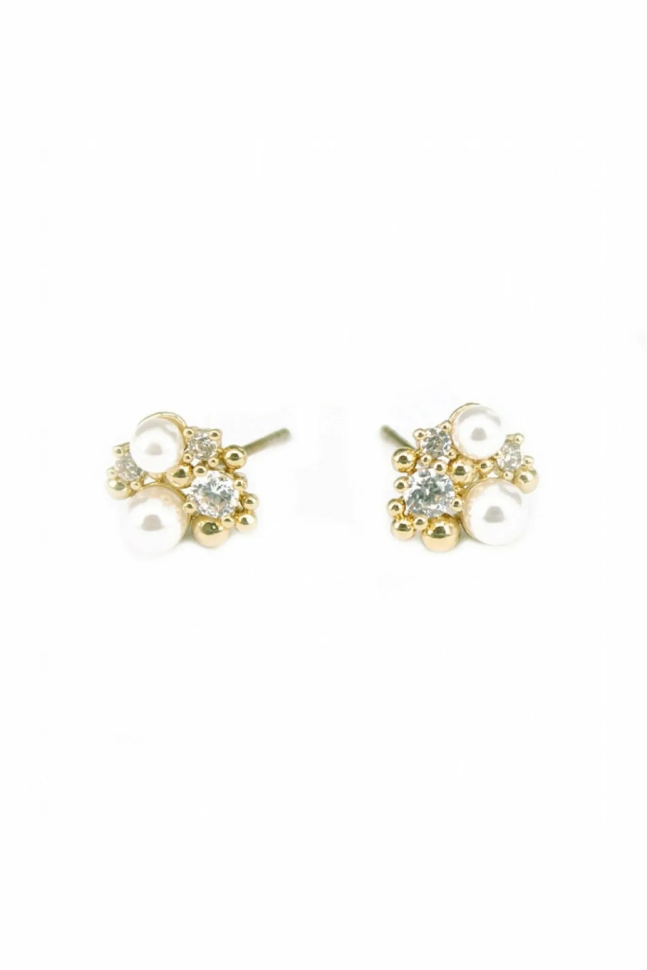 Jewellery^Last True Angel Crystal & Pearl Cluster Earring In Gold