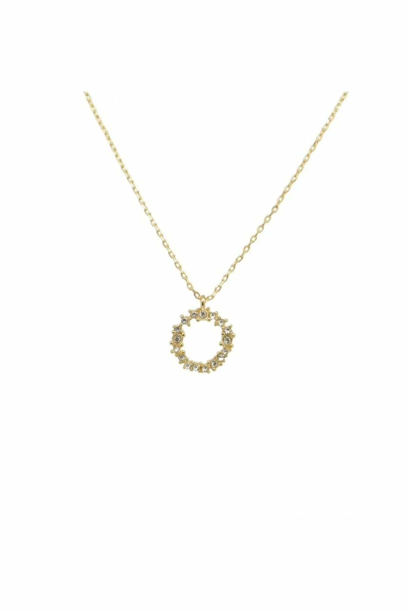 Jewellery^Last True Angel Crystal Cluster Circle Necklace In Gold