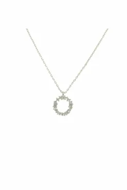 Jewellery^Last True Angel Crystal Cluster Circle Necklace In Silver