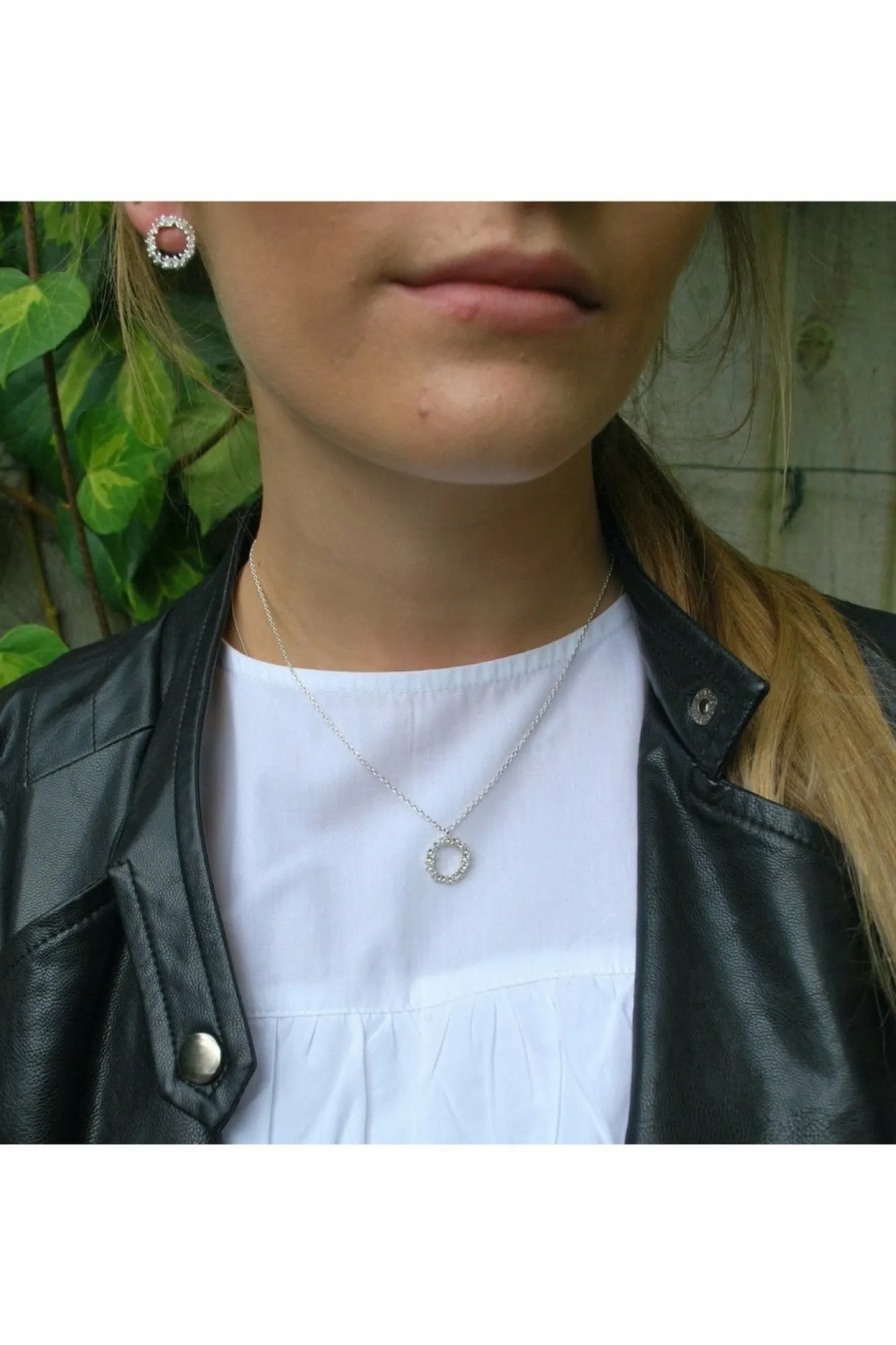 Jewellery^Last True Angel Crystal Cluster Circle Necklace In Silver