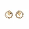Jewellery^Last True Angel Crystal Cluster Circle Clip On Earring Gold