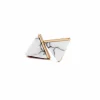 Jewellery^Last True Angel Marble Pyramid Earring In Gold White