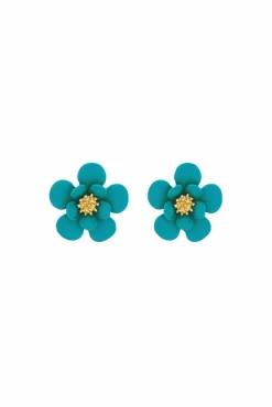 Jewellery^Last True Angel Matt Flower Earring In Green Teal