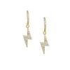 Jewellery^Last True Angel White Cubic Zirconia Lightning Bolt Drop Hug Gold