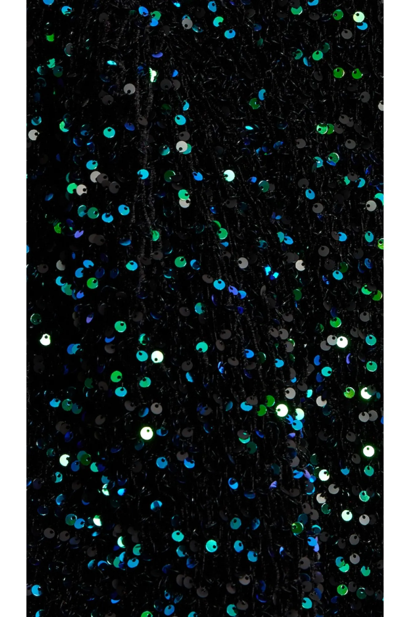 Mini Dresses^Liquorish Black Velvet Based Green And Blue Sequin Mini Dress Multicolor