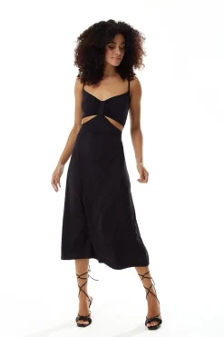 Midi Dresses^Liquorish Cami Dress With Cut Out Details Black