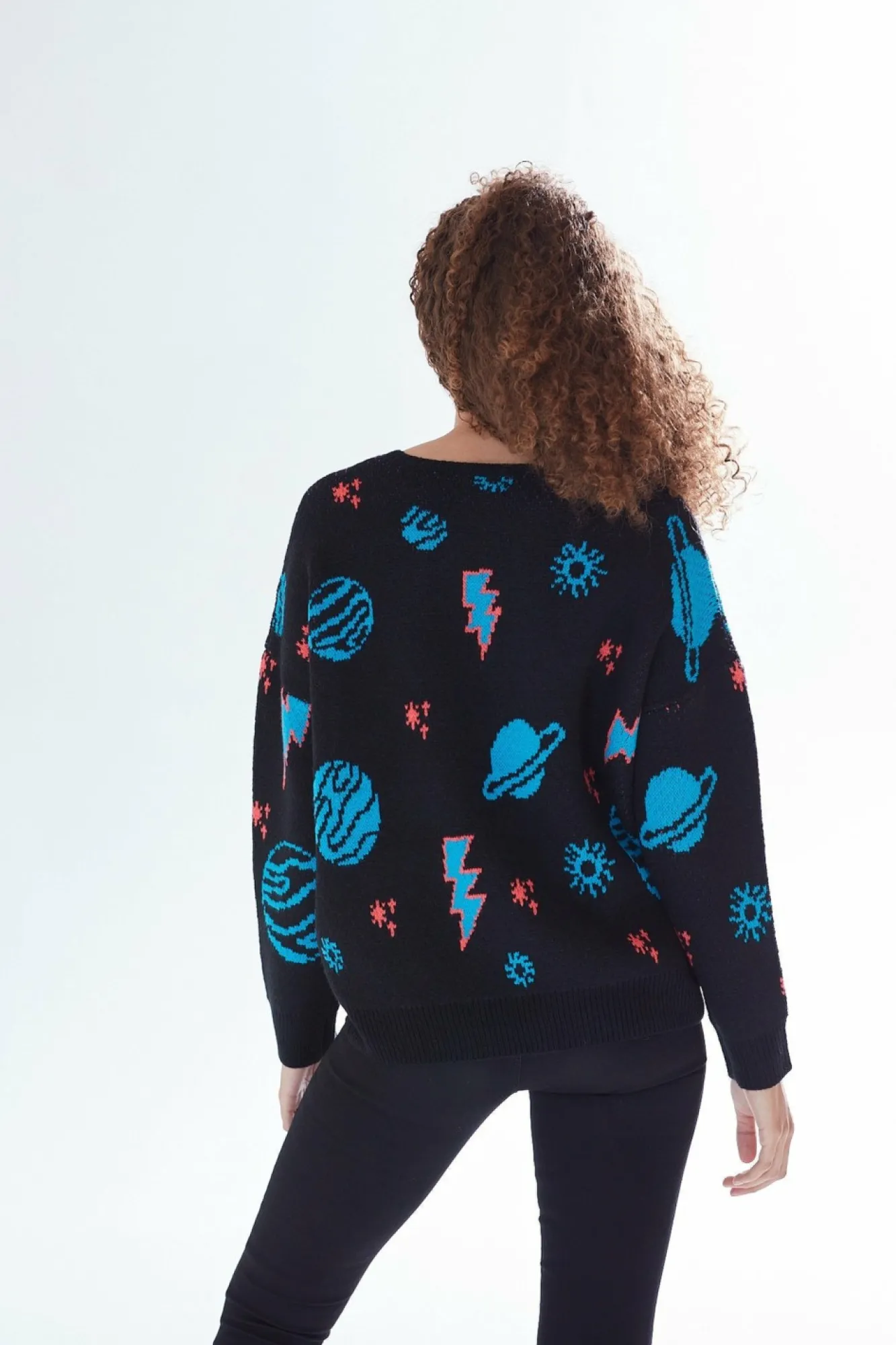 Jumpers^Liquorish Cosmic Pattern Jumper Multicolor