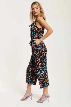 Jumpsuits^Liquorish Floral Print Jumpsuit With Straight Legs Multicolour