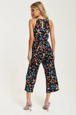 Jumpsuits^Liquorish Floral Print Jumpsuit With Straight Legs Multicolour