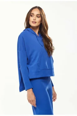 Loungewear & Sleepwear^Liquorish Hooded Sweatshirt With Front Pocket In Blue