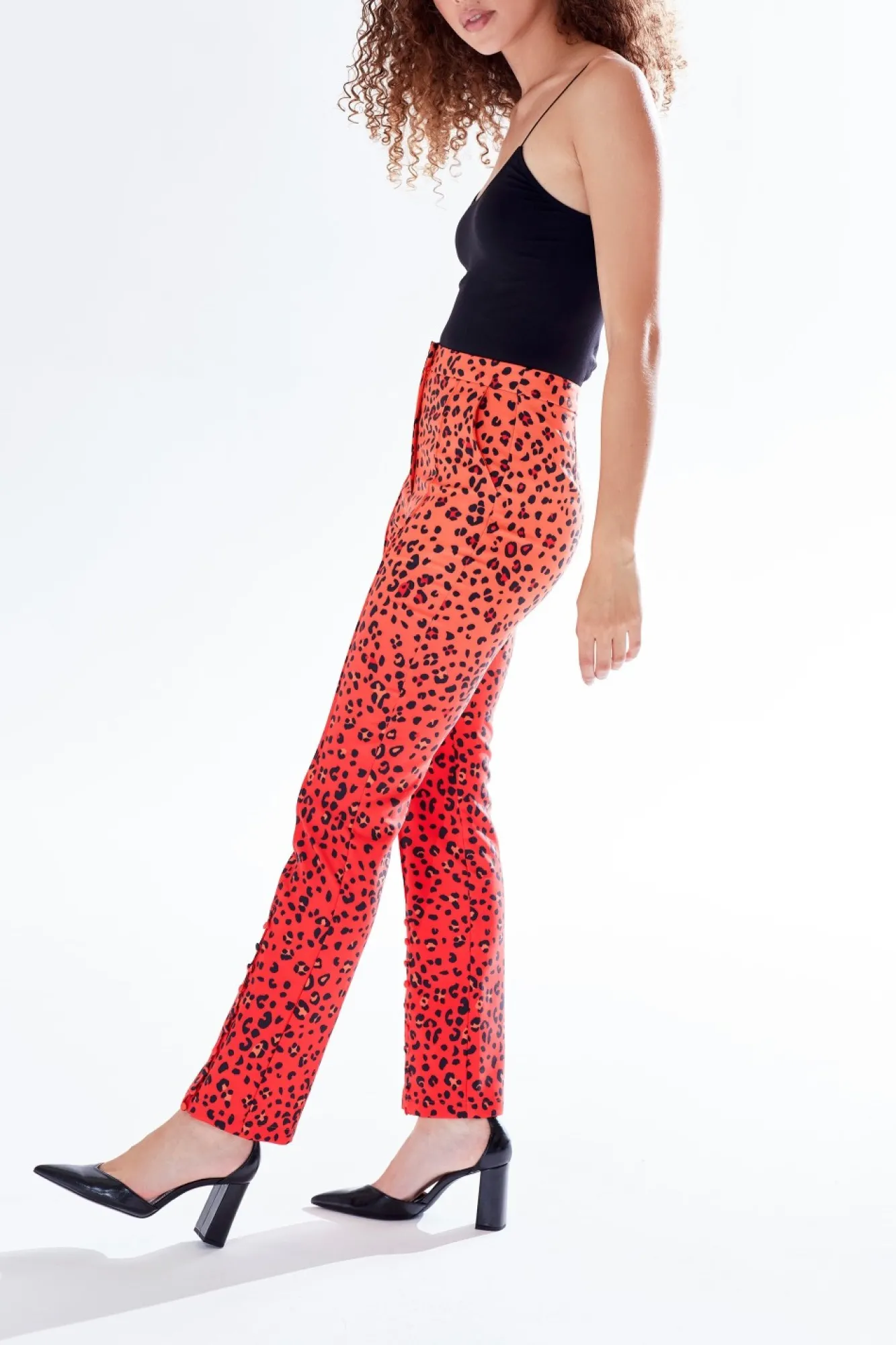 Trousers^Liquorish Leopard Print Ombre Suit Trousers Multiorange