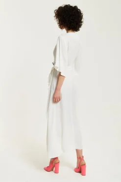 Midi Dresses^Liquorish Midi Wrap Dress In White