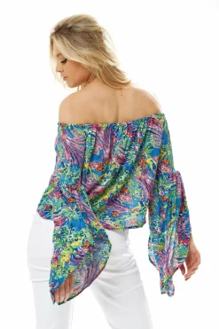 Blouses^Liquorish Off Shoulder Multicolour Top Multicolor