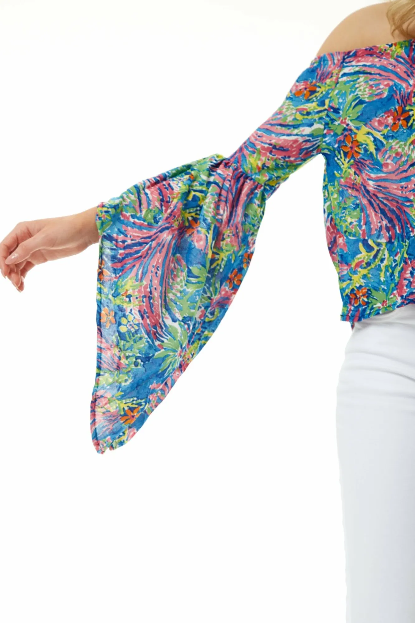 Blouses^Liquorish Off Shoulder Multicolour Top Multicolor