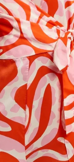 Jumpsuits^Liquorish Pink And Red Abstract Print Jumpsuit Multicolor