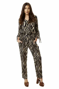 Jumpsuits^Liquorish Print Jumpsuit Zebra