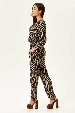 Jumpsuits^Liquorish Print Jumpsuit Zebra