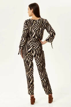 Jumpsuits^Liquorish Print Jumpsuit Zebra