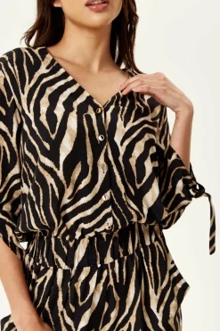 Jumpsuits^Liquorish Print Jumpsuit Zebra