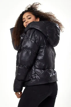 Outerwear^Liquorish Puffer Coat Black