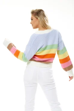 Cardigans^Liquorish Rainbow Cardigan Multicolour