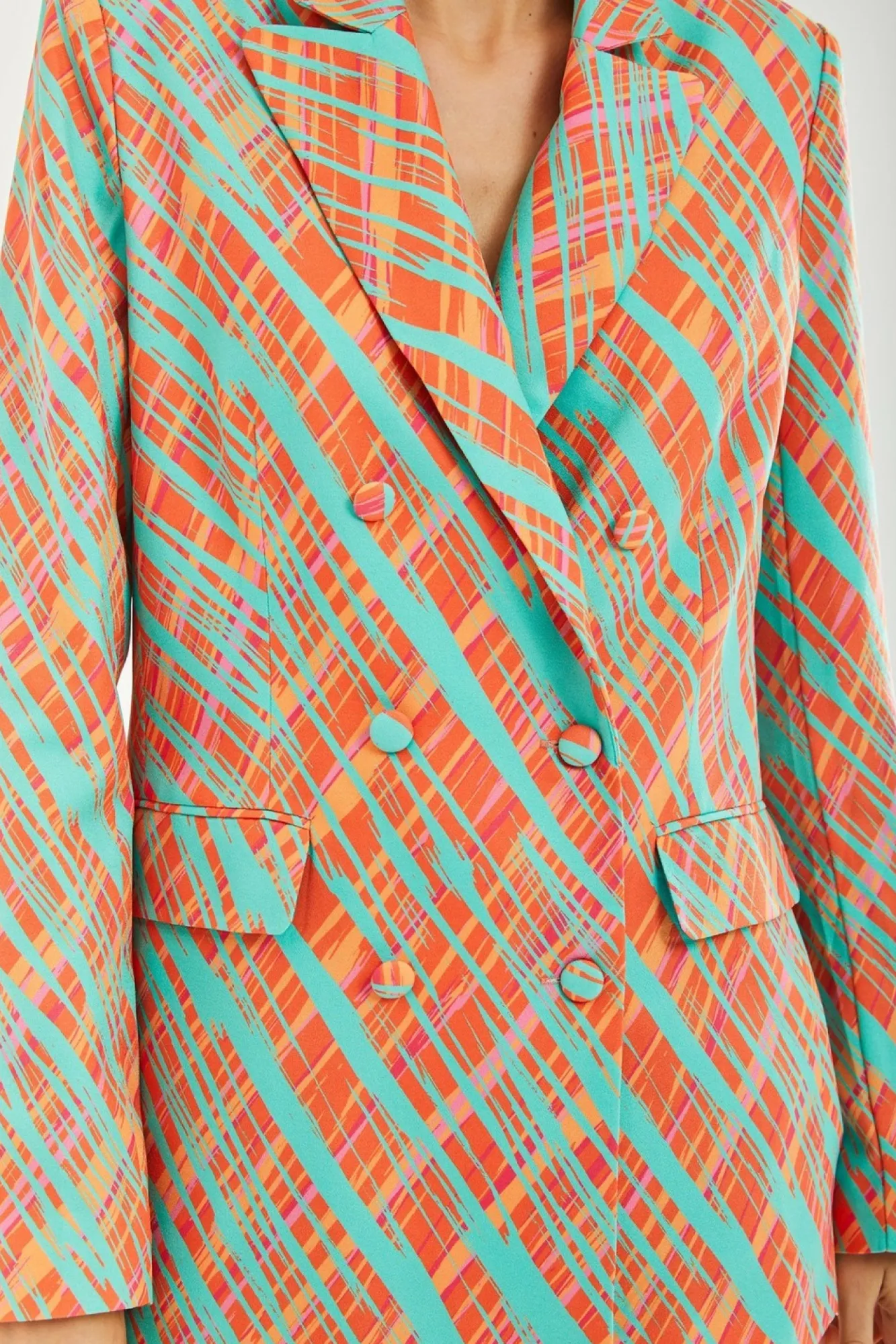 Outerwear^Liquorish Scribble Print Blazer Orange
