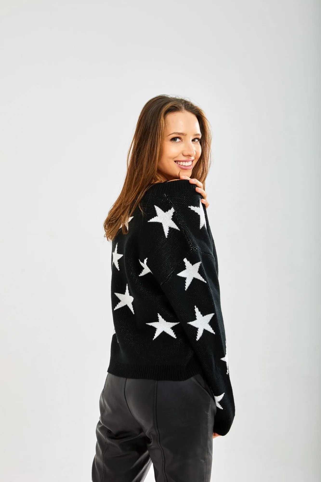 Cardigans^Liquorish White Star Cardigan In Black