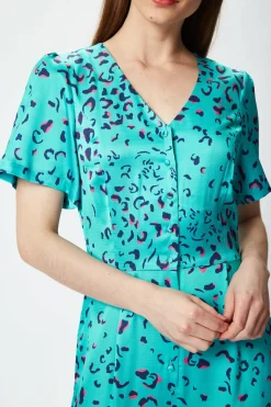 Jumpsuits^Liquorish Wide Leg Jumpsuit In Animal Print Blue