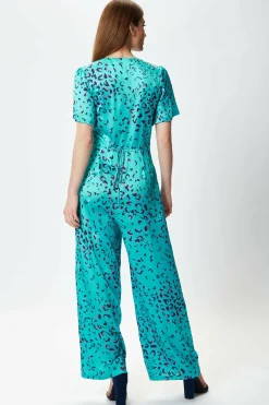 Jumpsuits^Liquorish Wide Leg Jumpsuit In Animal Print Blue
