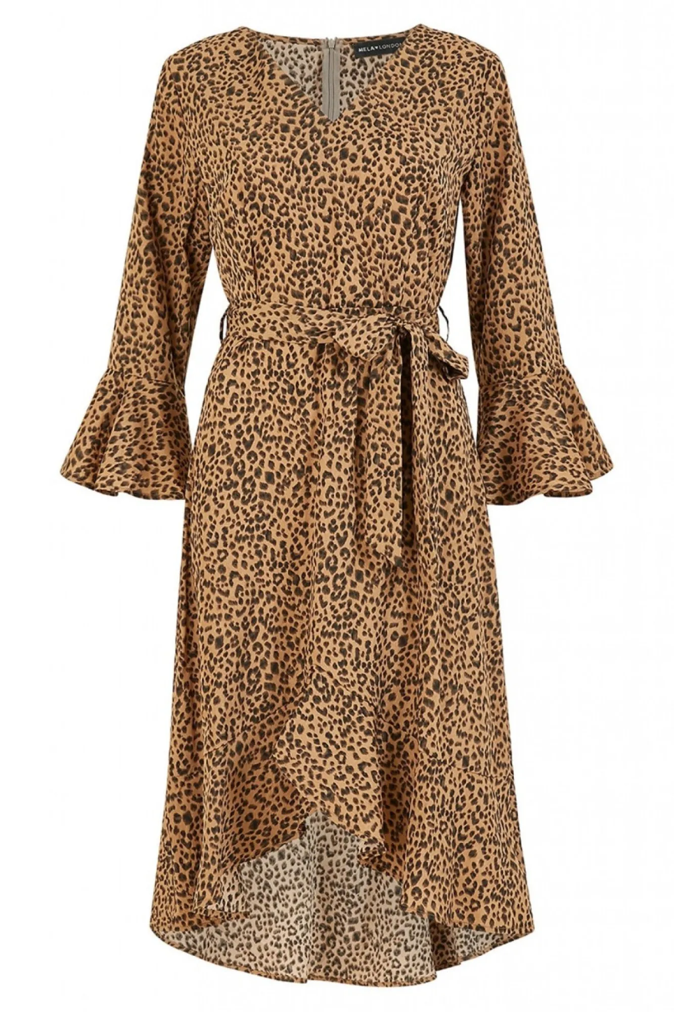 Mini Dresses^Mela London Animal Print Fitted Dress Brown
