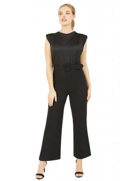 Jumpsuits^Mela London Cowl Neck Stretch Jumpsuit Black