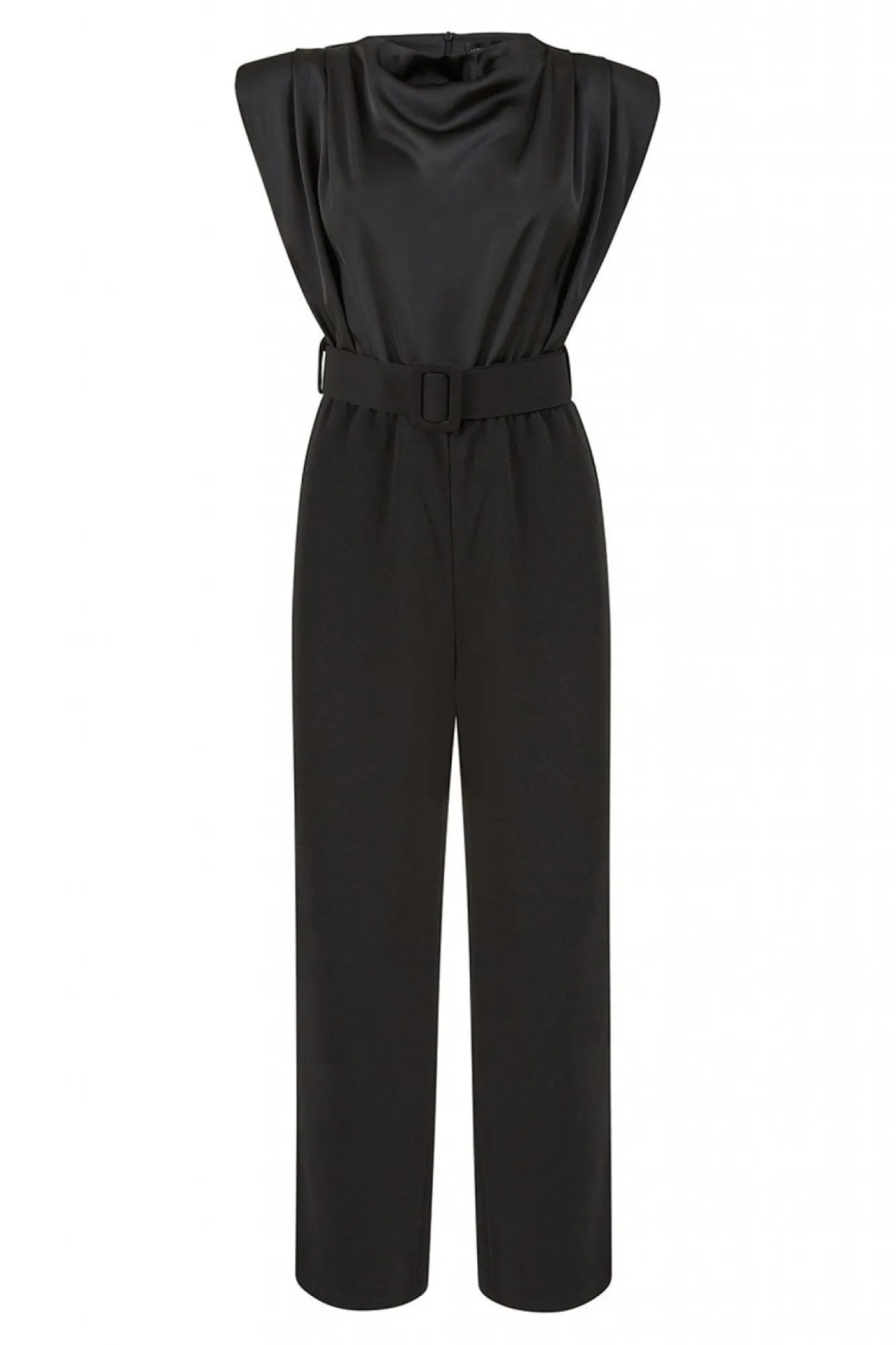 Jumpsuits^Mela London Cowl Neck Stretch Jumpsuit Black