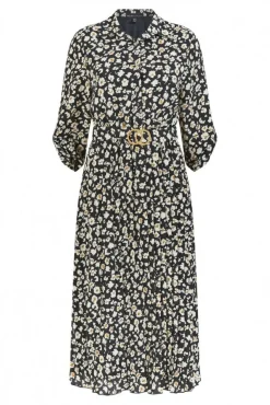 Midi Dresses^Mela London Ditsy Daisy Pleated Midi Dress Black