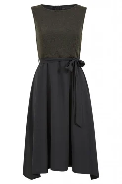 Mini Dresses^Mela London Gold Sparkle Dress With Woven Skirt Black